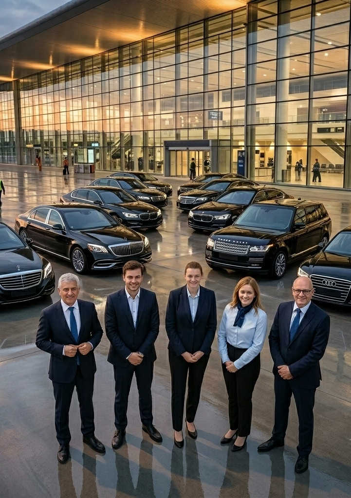 Airport Taxi Manchester team and fleet at Manchester Airport